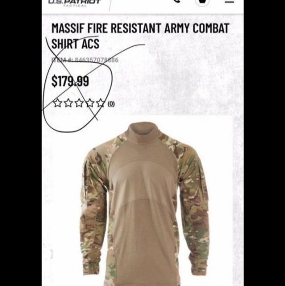New Massif US Army Combat Shirt (ACS) size S - Picture 12 of 12